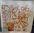 Ice Coffee with Bows and Flowers