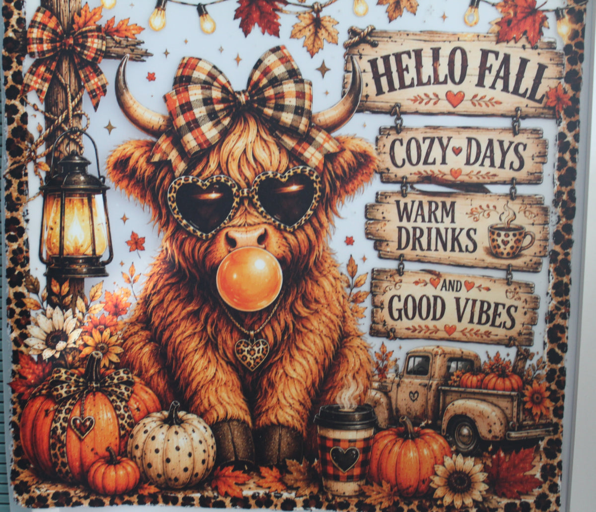 Cow Celebrating Fall