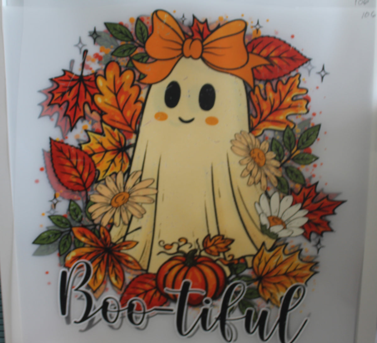 A Ghost with leaves and flowers
