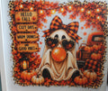 Fall Ghost lights and pumpkins