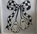 Black & White Bow with two ghost