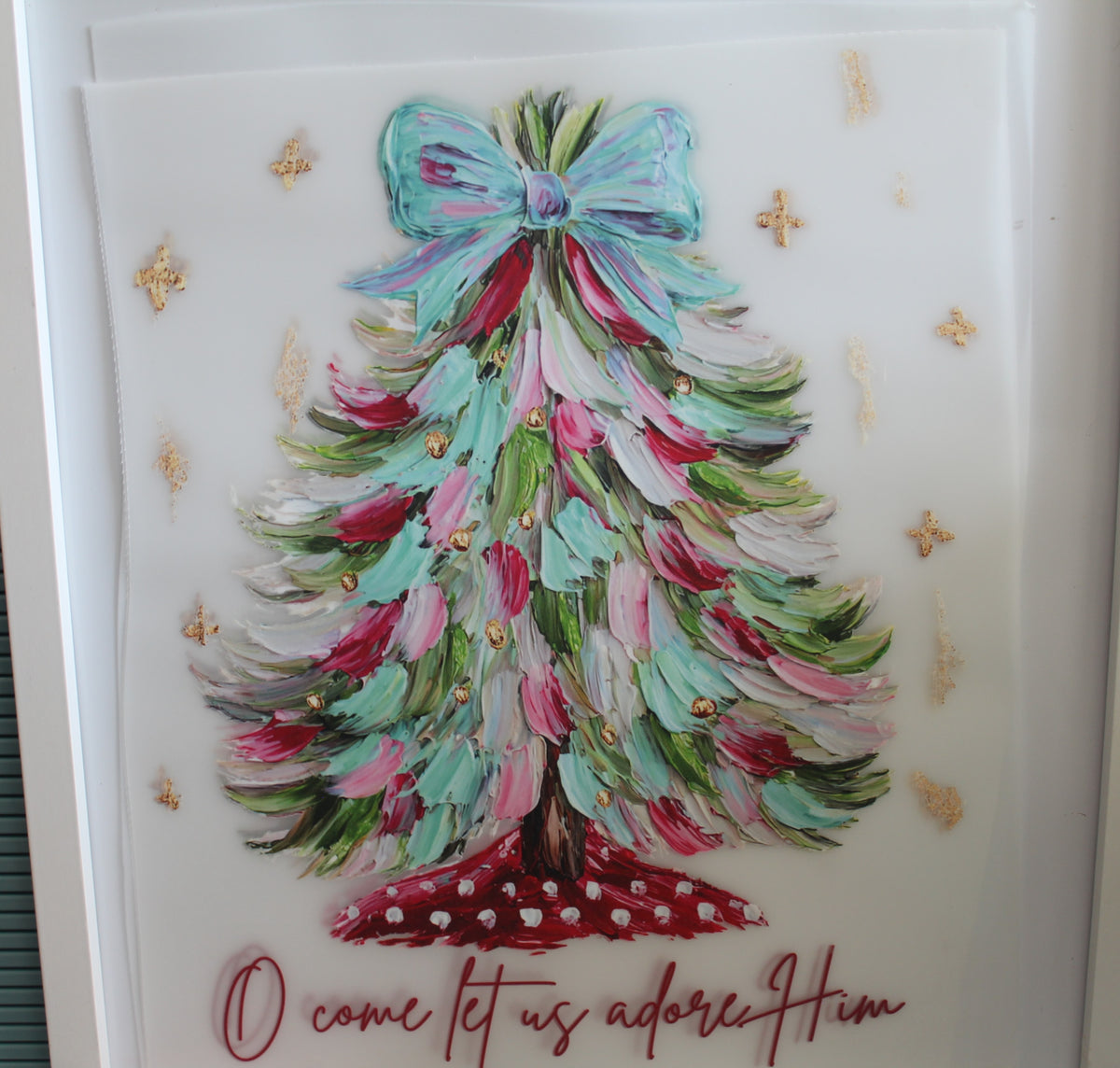 Christmas tree with pastel colors