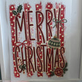 Merry Christmas with holly and orniments