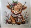 Christmas Cow with scarf